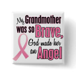 Angel GRANDMOTHER Breast Cancer T-Shirts & Apparel Pinback Buttons