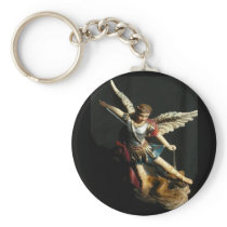 Angel Guardian Saint Michael keychain