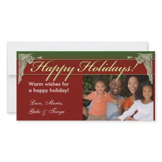 Angel Happy Holiday Photo Card Template photocard