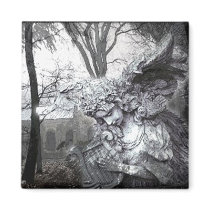 angel harp refrigerator magnet