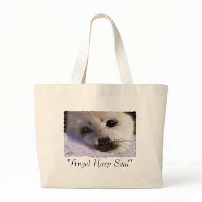 "Angel Harp Seal" Carry Bag by RavenSpiritPrints