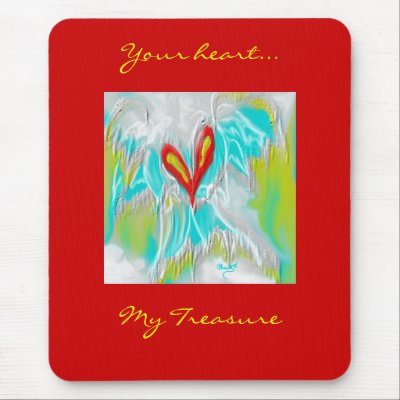 Angel Heart Mouse Mats by godsworld4you