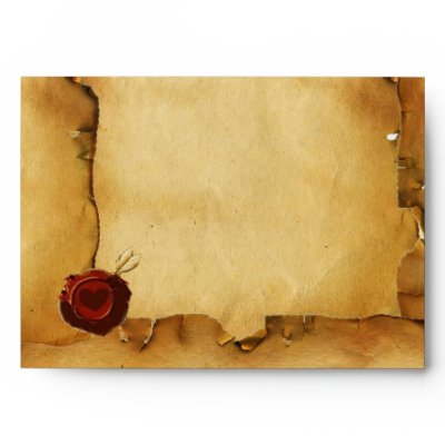 ANGEL HEART RED WAX SEAL PARCHMENT ENVELOPES by bulgan_lumini