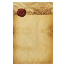 ANGEL HEART RED WAX SEAL PARCHMENT CUSTOM STATIONERY