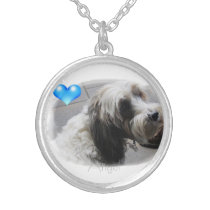 Angel heart Tibetan Terrier Locket Necklace