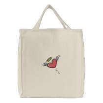 Angel Heart Tote embroidered bags by silly_strings Angel Heart Tote embroidered bags