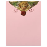 ANGEL HEART WAX SEAL Monogram Pink Letterhead Design