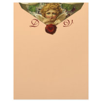 ANGEL HEART WAX SEAL Monogram Pink Personalized Letterhead
