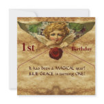 ANGEL HEART WAX SEAL PARCHMENT First Birthday Custom Invites