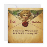 ANGEL HEART WAX SEAL PARCHMENT First Birthday invitations