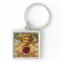 ANGEL HEART WAX SEAL PARCHMENT KEYCHAINS