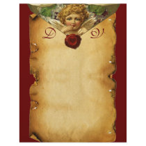 ANGEL HEART WAX SEAL PARCHMENT Monogram Personalized Letterhead