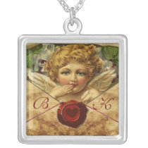 ANGEL HEART WAX SEAL PARCHMENT MONOGRAM CUSTOM JEWELRY
