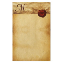 ANGEL HEART WAX SEAL PARCHMENT Monogram Custom Stationery