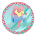 ANGEL & HEARTS by SHARON SHARPE Stickers