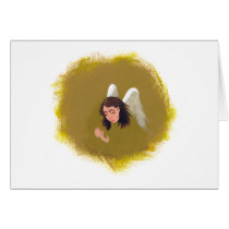 Angel help assistance caring original art painting cards