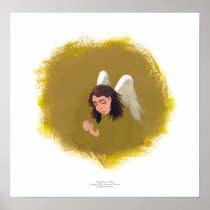 Angel help assistance caring original art painting print