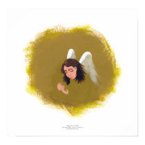 Angel help assistance caring original art painting posters