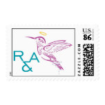 Angel Hummingbird with monogram Postage Stamp
