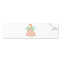 Angel Illustration Bumper Sticker