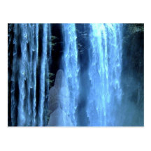 Angel in a waterfall post card