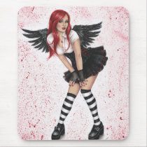 Angel in black Mousepad mousepads