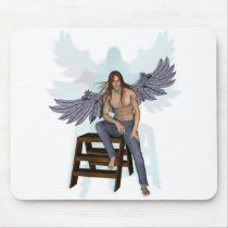 Angel in Blue Jeans mousepads by Kethram Angel in Blue Jeans mousepads