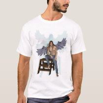 Angel in Blue Jeans t-shirts by Kethram Angel in Blue Jeans t-shirts