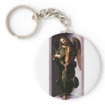 Angel in Green with a Vielle by Leonardo da Vinci Key Chain