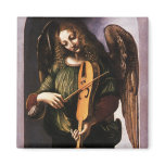 Angel in Green with a Vielle by Leonardo da Vinci Fridge Magnet