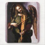 Angel in Green with a Vielle by Leonardo da Vinci Mouse Pads