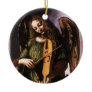 Angel in Green with a Vielle by Leonardo da Vinci Christmas Tree Ornaments