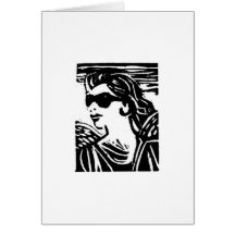 Angel In Sunglasses Seasons Greetings Card