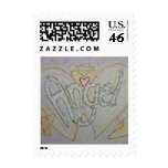 Angel Inspirational Word Painting Postage Stamp Angel Inspirational Word Painting Postage Stamp