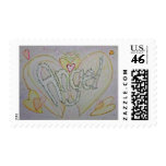 Angel Inspirational Word Painting Postage Stamp Angel Inspirational Word Painting Postage Stamp