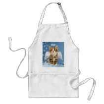 Angel Kitten Christmas Apron