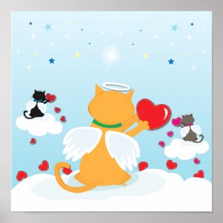 Angel Kitties Daylight- With Love from Heaven print