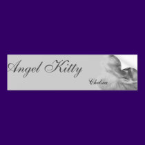 "Angel Kitty" Portrait bumper stickers by RLMdesignes "Angel Kitty" Portrait bumper stickers