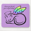 Angel Kitty (Purple) Mousepad by PulseDragon Angel Kitty (Purple) Mousepad