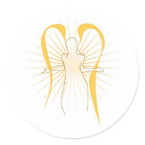 Angel Line Art with Wings and Glow stickers