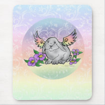Angel Lop Bunny Mousepad w/ Swirls mousepads