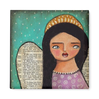 Angel Fridge Magnet by adrisart