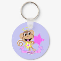 angel monkey keychains