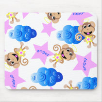 angel monkey print. mousepads by margaret40 angel monkey print. mousepads