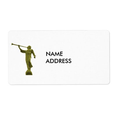 ANGEL MORONI PERSONALIZED SHIPPING LABEL by mazingace