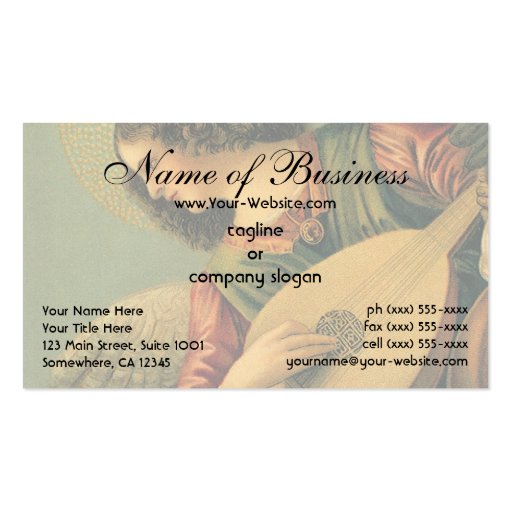 Angel Musician by Melozzo da Forlì Business Card Template (front side)