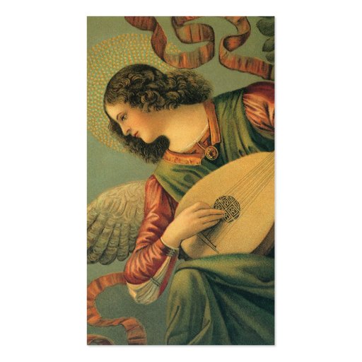 Angel Musician by Melozzo da Forlì Business Card Template (back side)