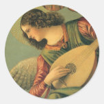 Angel Musician, Melozzo da Forli, Renaissance Art Round Sticker