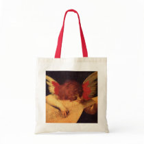 Angel Musician, Rosso Fiorentino Tote Bags