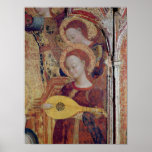 Angel musicians from painting of Virgin and Child Posters